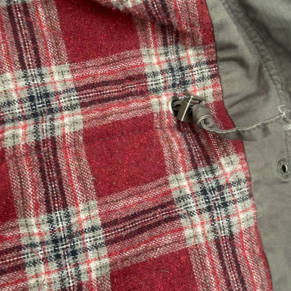 Horny Toad Flannel Lined Utility Jacket Coat Women’s Large Organic Cotton - Picture 11 of 16